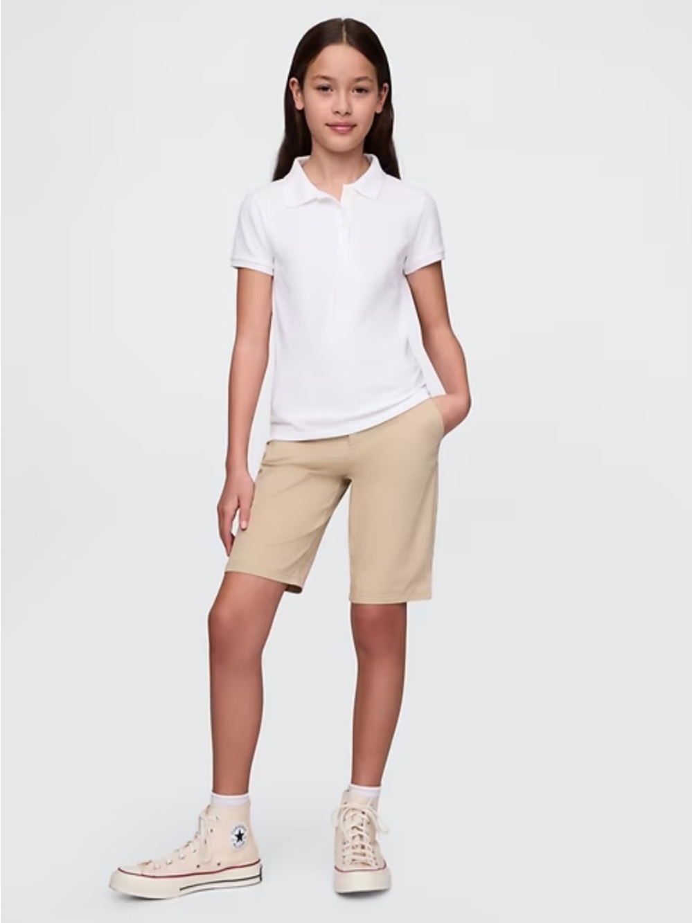 Gap, Kids Uniform Bermuda Shorts, Size 4, color wicker